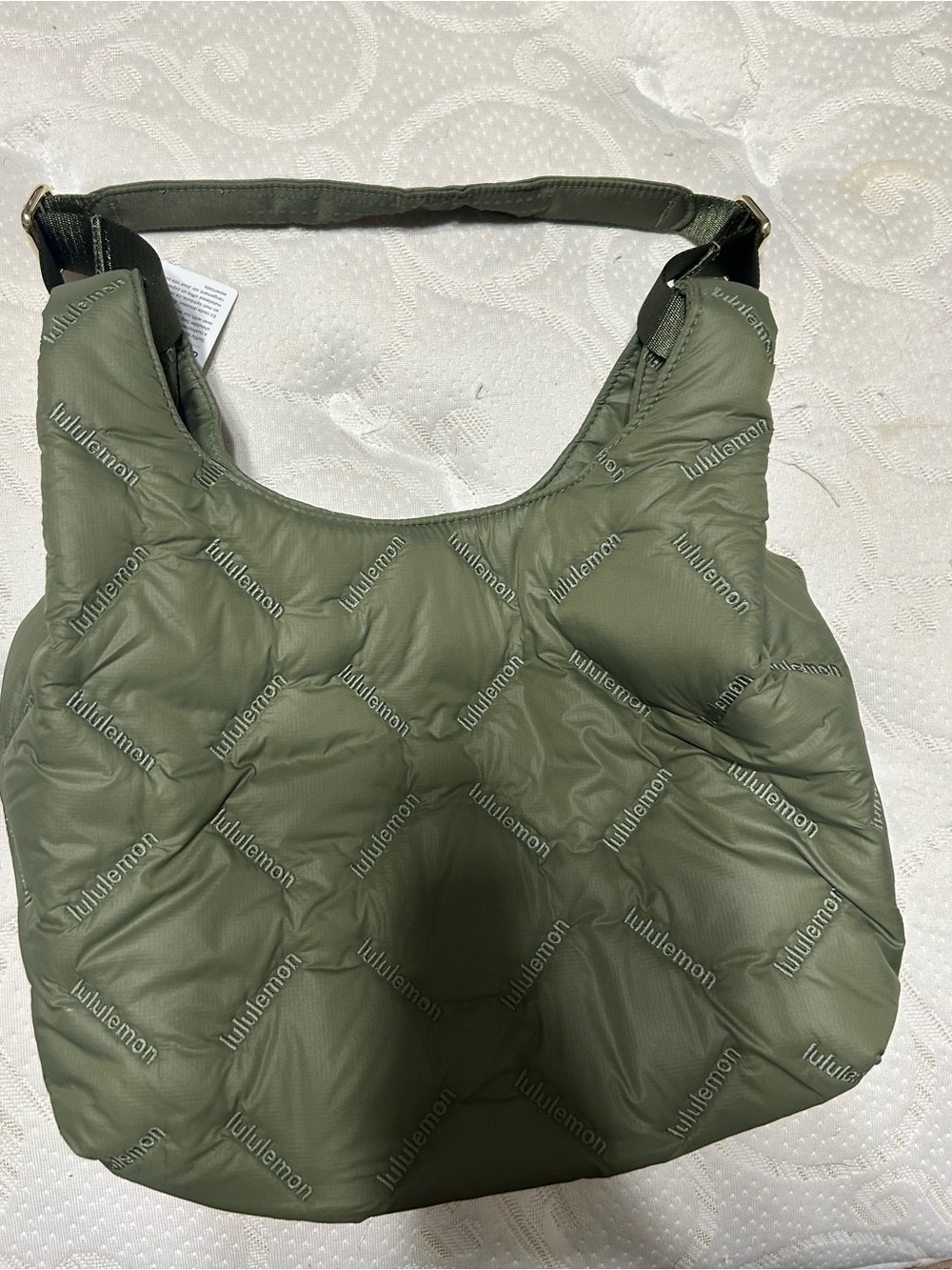 lululemon athletica Olive Quilted Shoulder Tote
